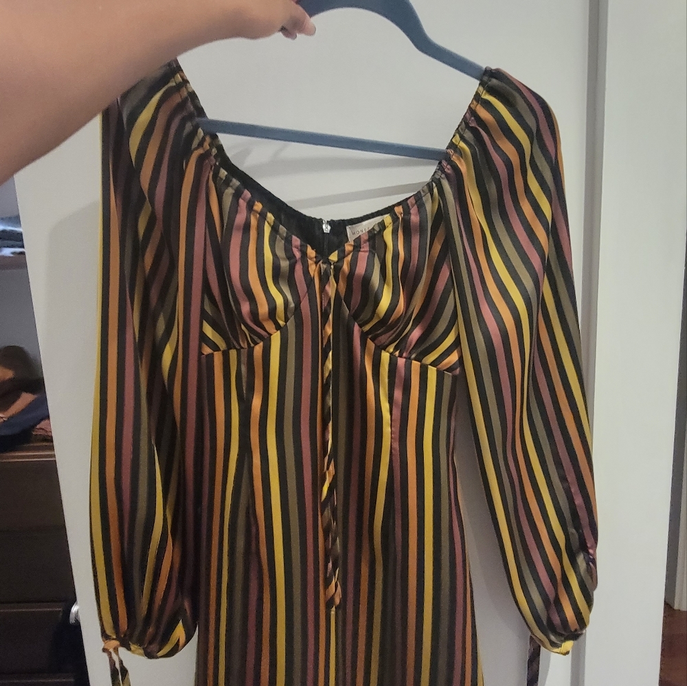 Multi colored striped dress
